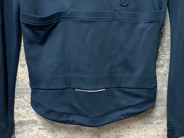 KM927 ラファ Rapha LONG SLEEVE BREVET JERSEY 長袖 サイクルジャージ 紺 M