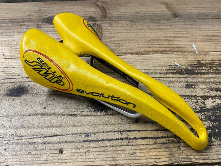 KN608 SELLE SMP evolution サドル 黄 inox tubeレール