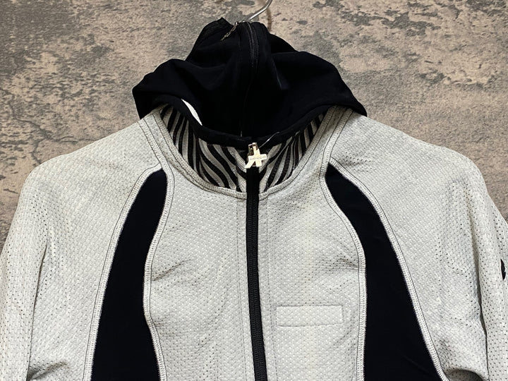 JQ188 アソス assos AIR BLOCK 851 winter plus 長袖サイクルジャケット 白黒 M 裏起毛
