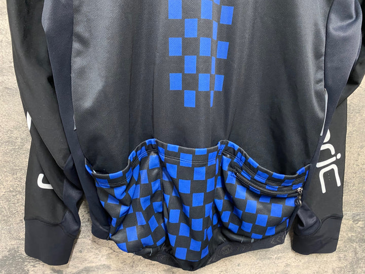 KF155 レリック RERIC 長袖 サイクルジャージ 黒 ネイビー XXL 袖部裏起毛