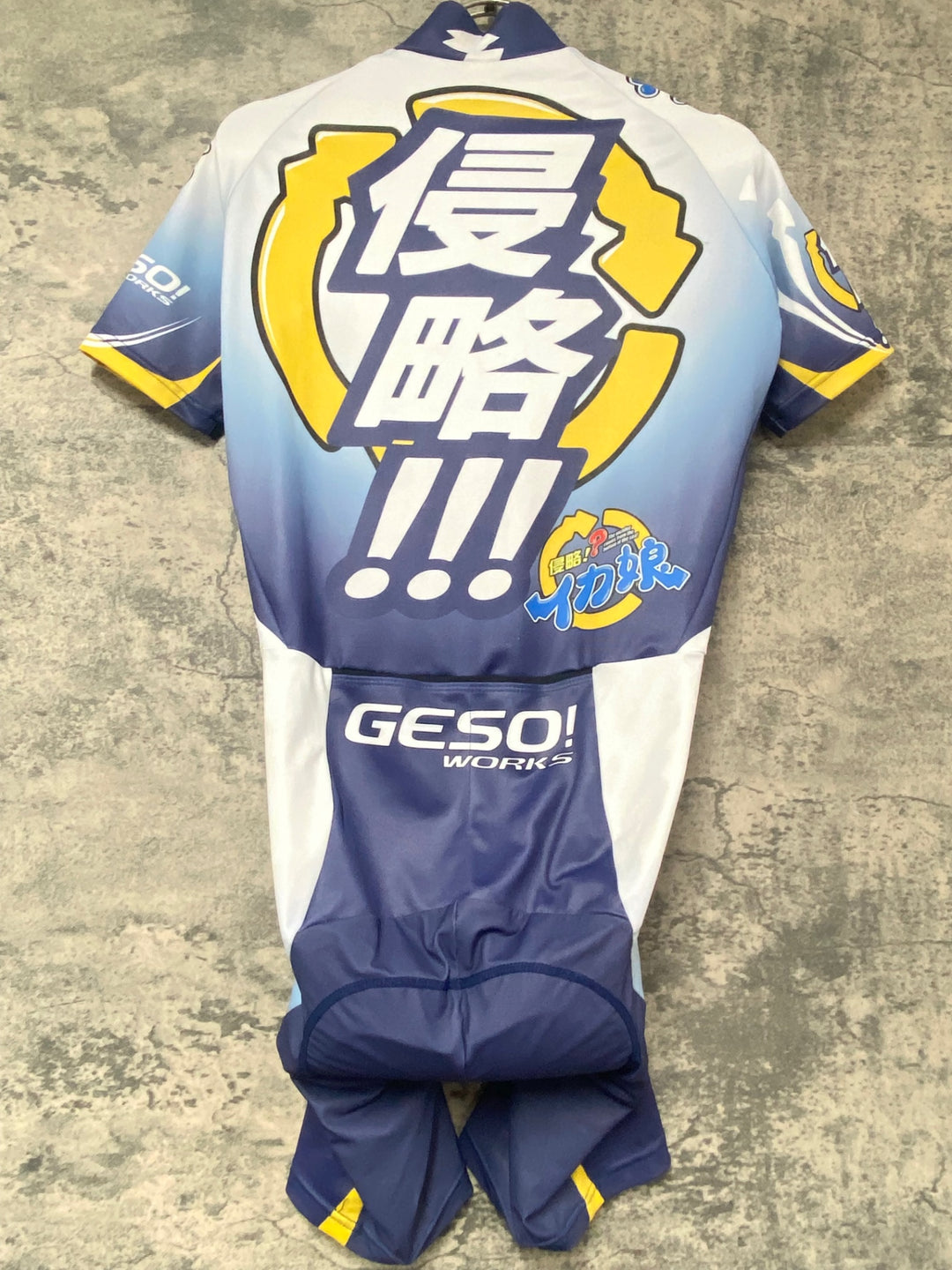 KK553 GESO WORKS 半袖 ワンピース 総柄 M イカ娘 ※擦れ
