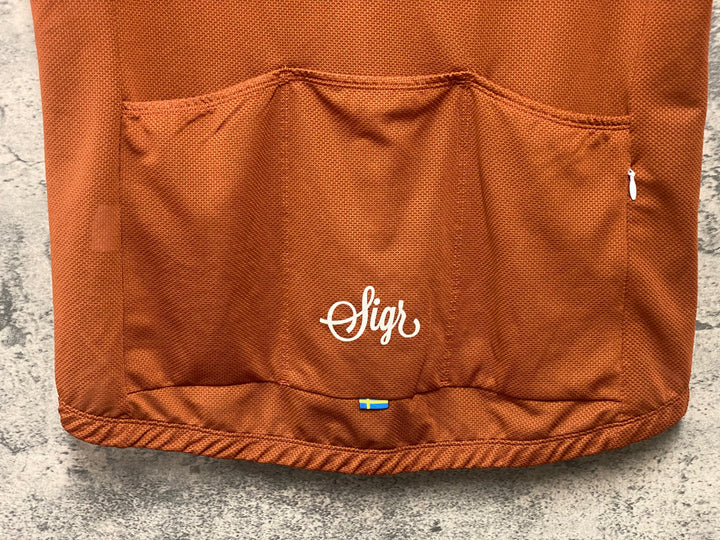 JI121 シーガー Sigr 半袖 サイクルジャージ ブラウン XXL