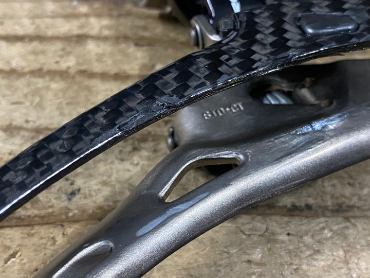 KP563 カンパニョーロ CAMPAGNOLO レコード RECORD フロントディレイラー 2s 直付 ※ブリッジ部分の割れ切れの為ジャンク
