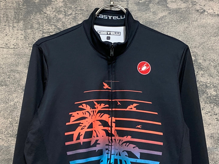 JO468 カステリ CASTELLI 長袖 サイクルジャージ 裏起毛 L