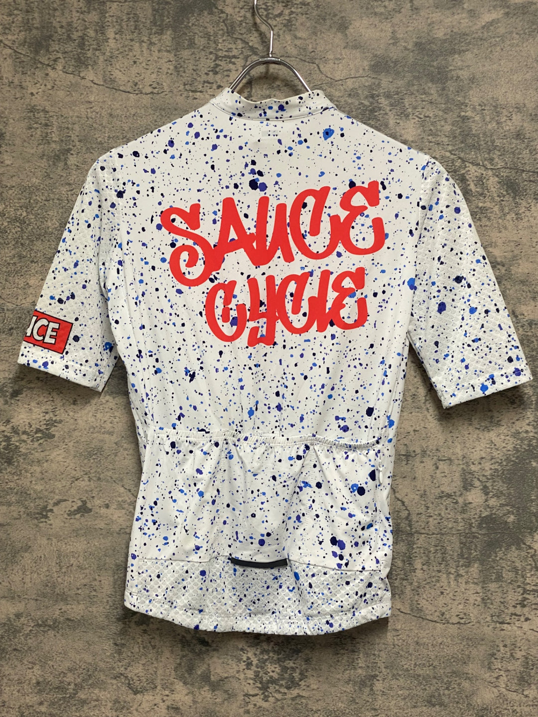 JJ245 ソースサイクル sauce cycle 半袖 サイクルジャージ 白 S