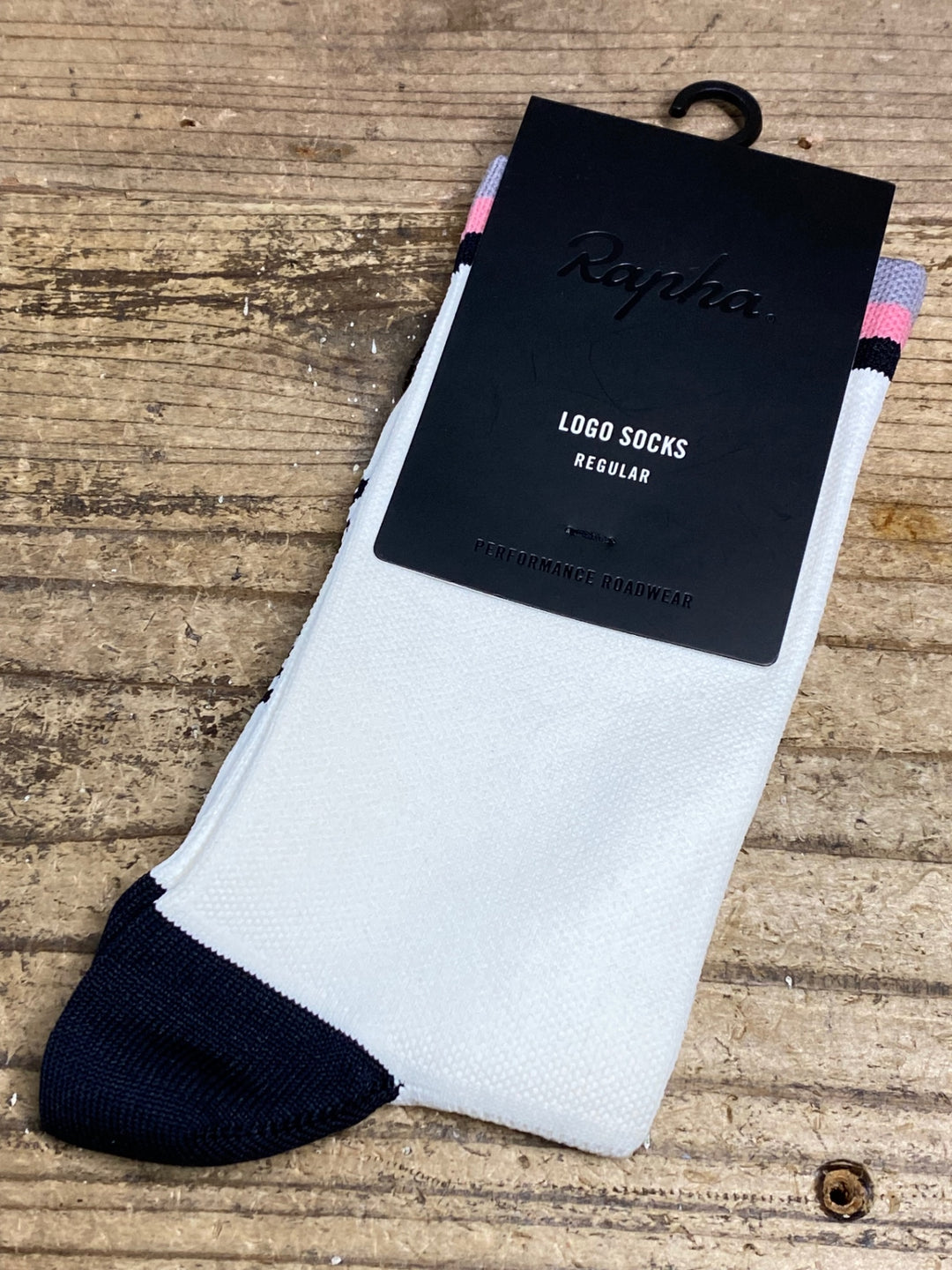 JH568 ラファ Rapha LOGO SOCKS サイクルソックス 白 S