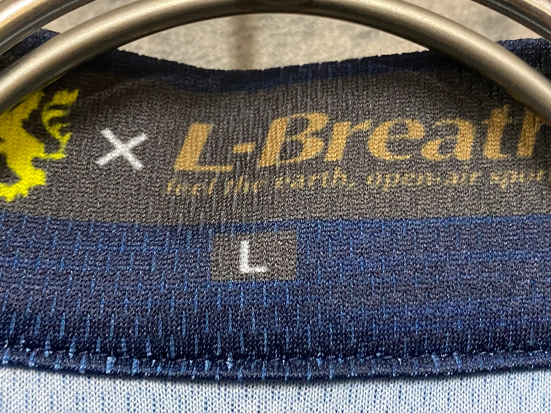 KB757 カペルミュール KAPELMUUR × L-Breath 半袖 サイクルジャージ ネイビー L