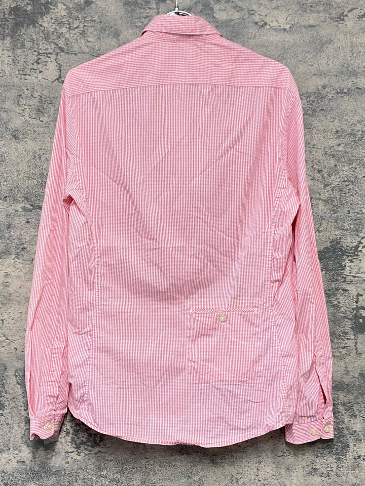 KI178 ラファ Rapha GINGHAM LONG SLEEVE SHIRT 長袖 シャツ ピンク チェック柄 S