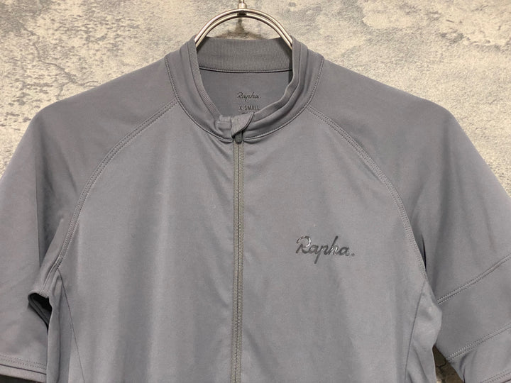 KE383 ラファ Rapha MENS SHORT SLEEVE CORE JERSEY 半袖 サイクルジャージ XS グレー 傷み多