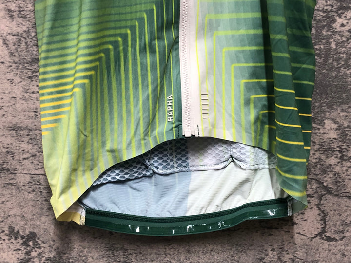 JJ939 ラファ Rapha TUNNEL VISION PT AERO JERSEY サイクルジャージ 緑 M