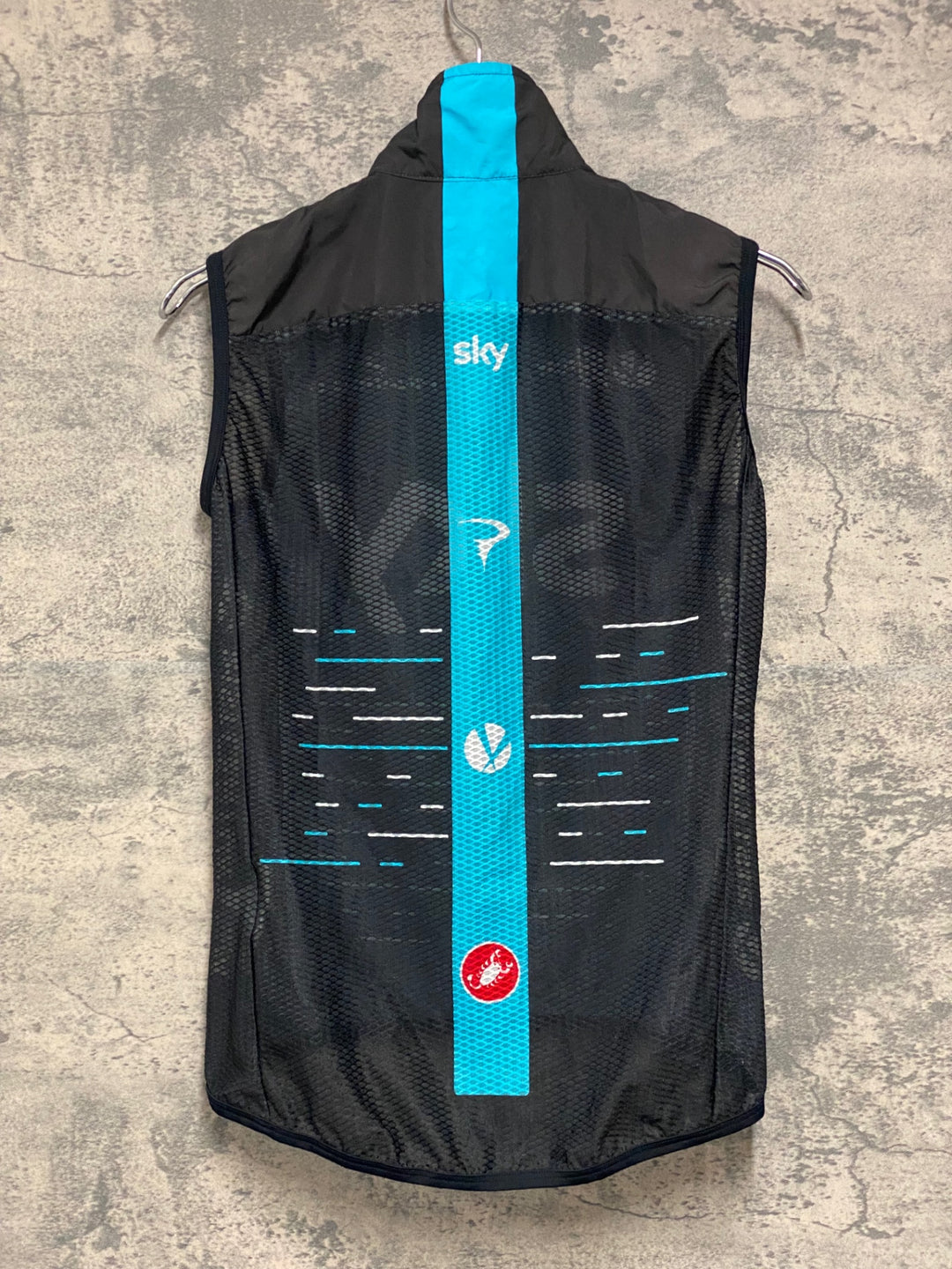JK743 カステリ CASTELLI サイクルベスト ジレ 黒 S TEAM Sky