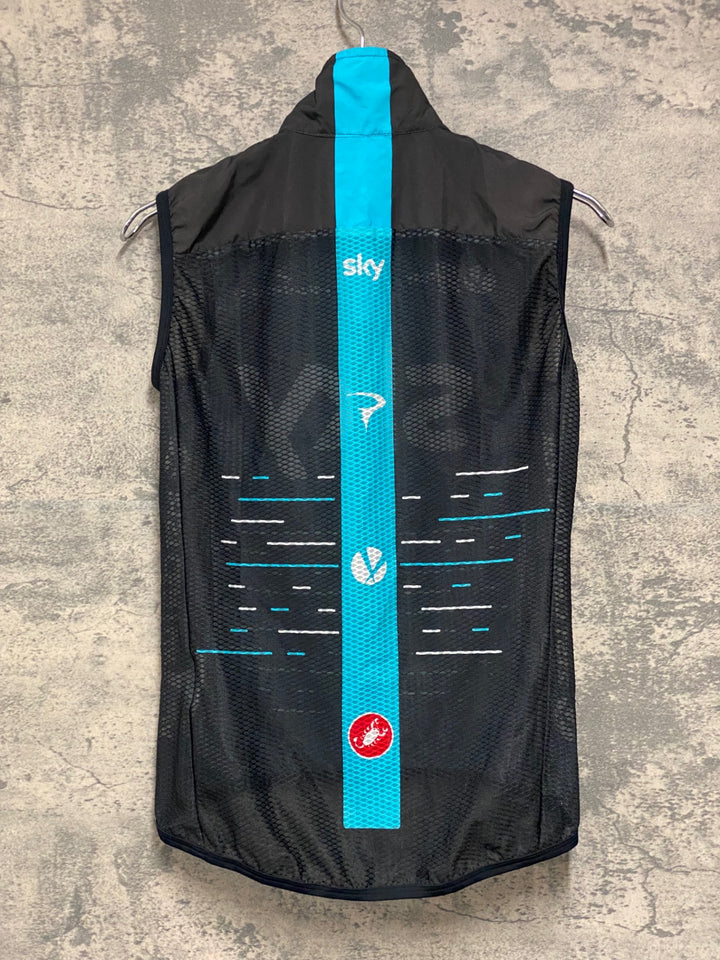 JK743 カステリ CASTELLI サイクルベスト ジレ 黒 S TEAM Sky