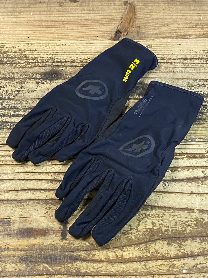 JQ026 アソス ASSOS SPRING FALL GLOVES 長指 グローブ 黒 ※サイズ不明