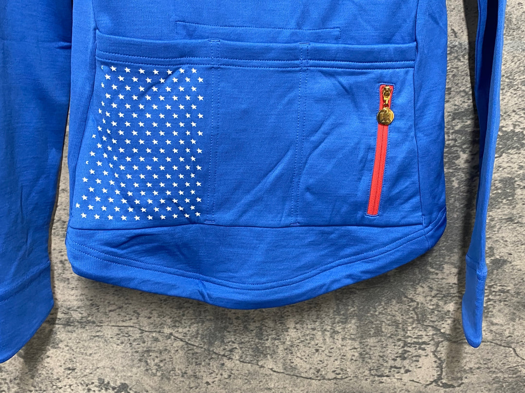 KA225 ラファ Rapha CARPENTER JERSEY 長袖 サイクルジャージ 青 XS