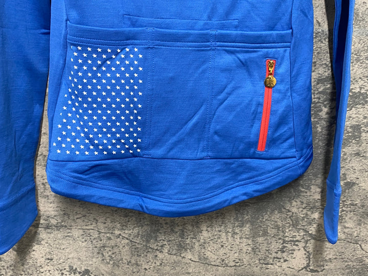 KA225 ラファ Rapha CARPENTER JERSEY 長袖 サイクルジャージ 青 XS