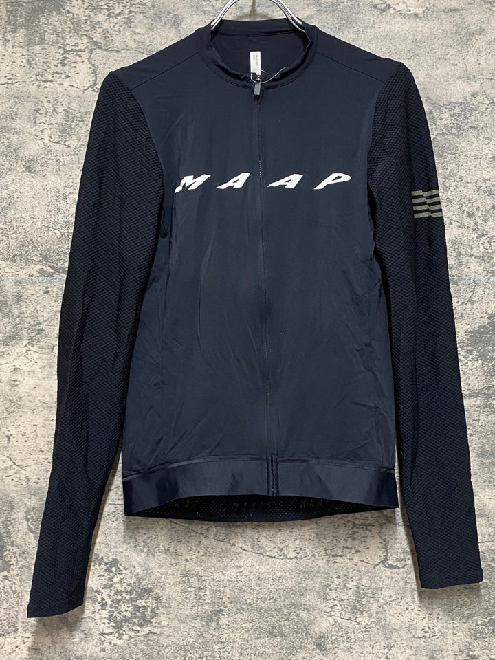 JP777 マープ MAAP PRO FIT JERSEY 長袖サイクルジャージ 黒 L