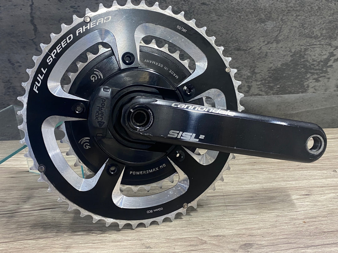 JT396 POWER 2 MAX NGeco パワーメーター付 Cannondale SISL2 クランクセット 170mm 52/36T 11S 接続確認済み ※左アームクラックのためジャンク