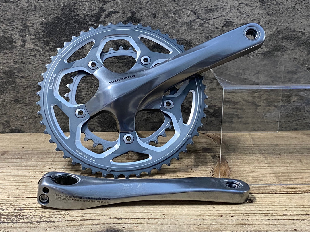 JR601 シマノ SHIMANO FC-RS500 クランクセット 170mm 50/34T シルバー