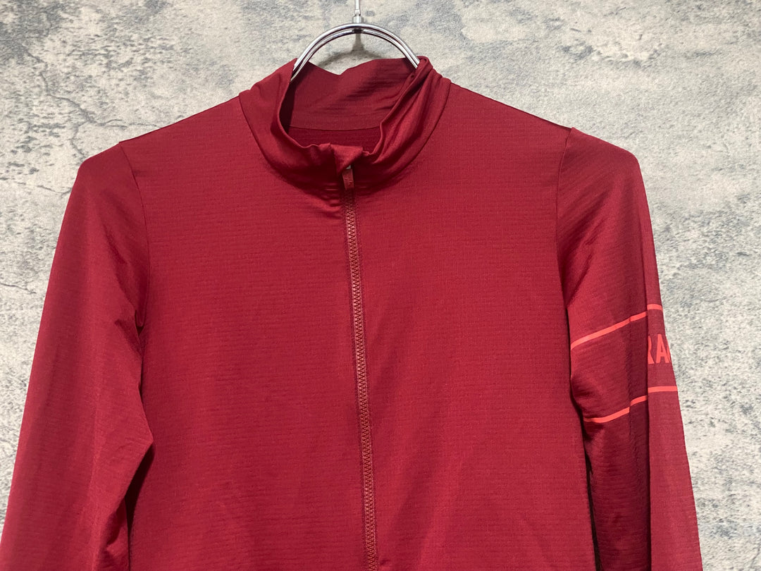 KE079 ラファ Rapha PRO TEAM LONG SLEEVE THERMAL JERSEY 長袖 サイクルジャージ バーガンディ XS