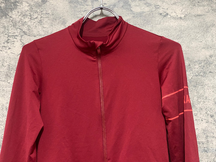 KE079 ラファ Rapha PRO TEAM LONG SLEEVE THERMAL JERSEY 長袖 サイクルジャージ バーガンディ XS