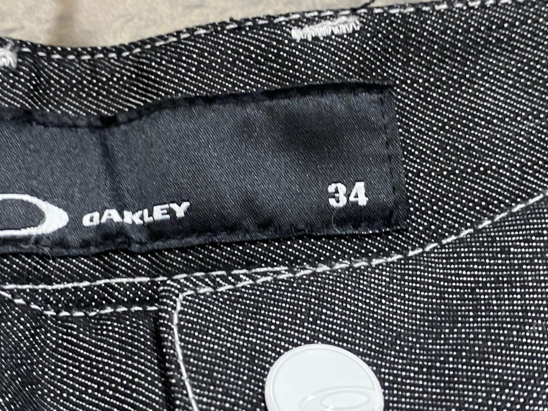 JO199 オークリー OAKLEY デニム パンツ 七分丈 黒 34