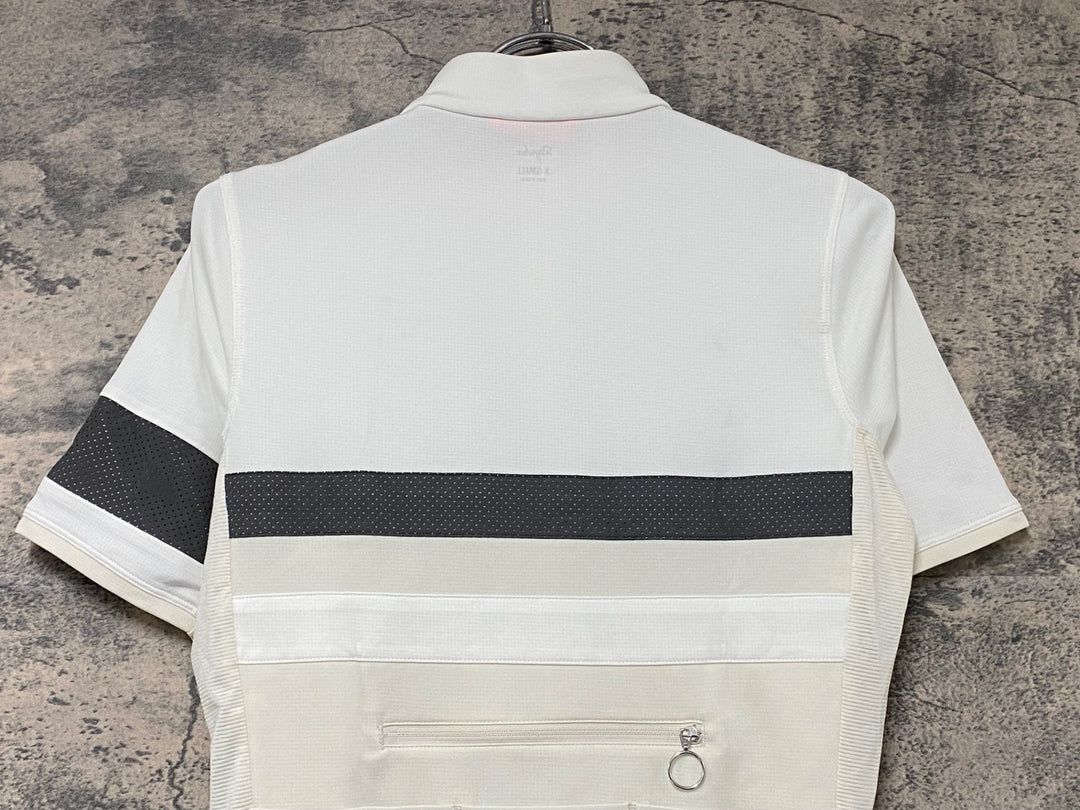 KJ683 ラファ Rapha BREVET LIGHTWEIGHT JERSEY 半袖 サイクルジャージ 白 ベージュ XS
