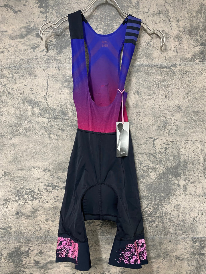 JE304 ラファ Rapha WOMEN'S PRO TEAM CRIT BIB SHORTS ビブショーツ ブラック パープル レディース XXS