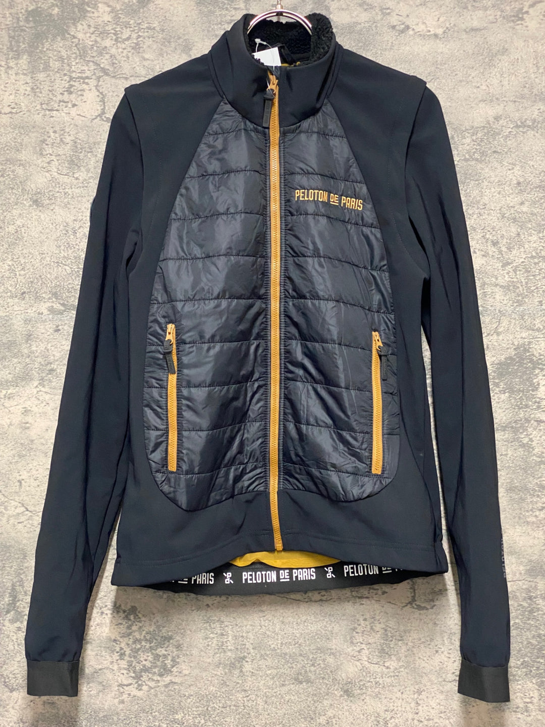 KG352 プロトンドパリ  Peloton de Paris Atlas Puffy Jacket /Gilet 長袖 サイクルジャケット ジレ 黒 S 裏起毛
