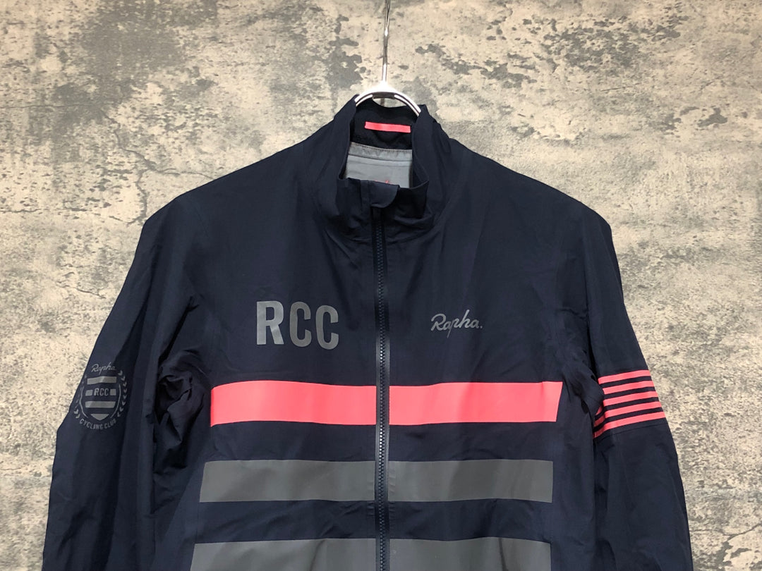 KN771 ラファ Rapha RCC PRO TEAM RAIN JACKET サイクルジャケット 紺 M