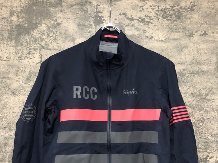 KN771 ラファ Rapha RCC PRO TEAM RAIN JACKET サイクルジャケット 紺 M
