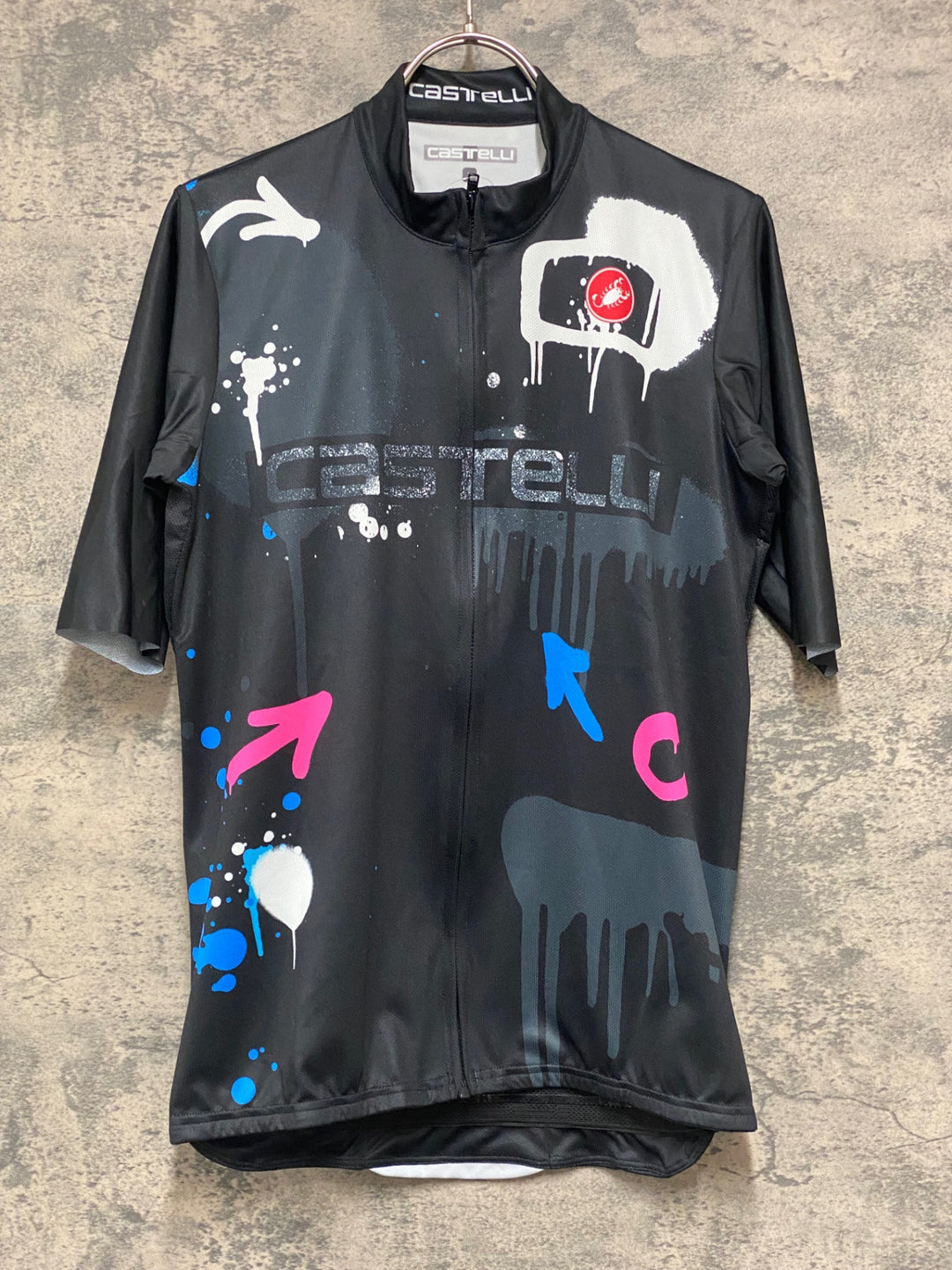 KC530 カステリ CASTELLI GRAFFITI 半袖 サイクルジャージ 黒 L