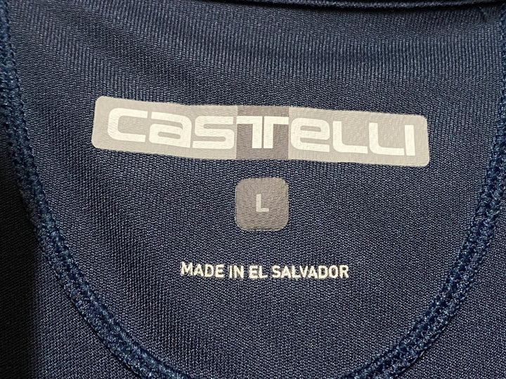 JZ251 カステリ CASTELLI 半袖 サイクルジャージ 濃紺 L