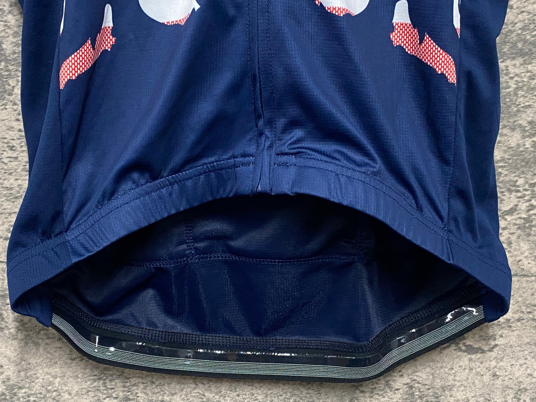 KG332 アディダス adidas 半袖 サイクルジャージ 紺 GREAT BRITAIN  ※サイズ不明、タグカット