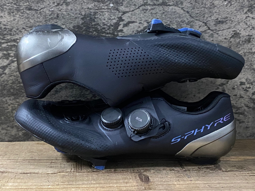 KI699 シマノ SHIMANO S-PHYRE SH-RC902M L01 E ビンディングシューズ EU43.5 3穴 黒