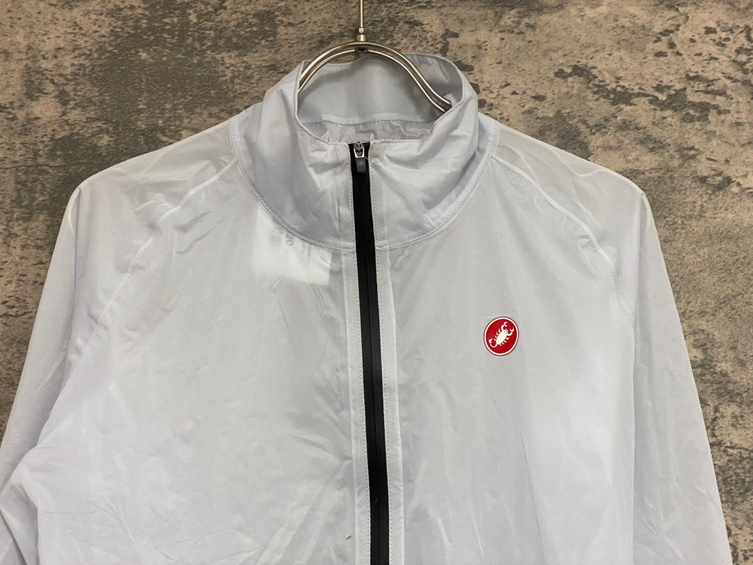 KA477 カステリ CASTELLI 長袖 ウインドブレイカー 白 S
