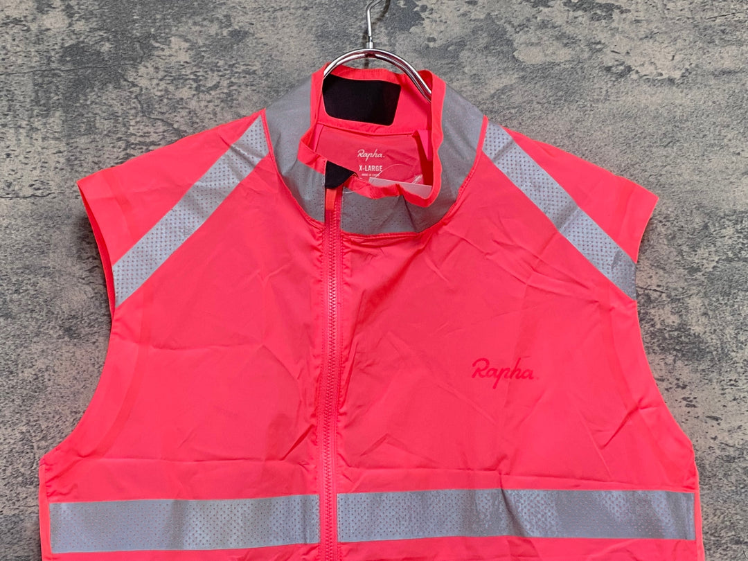 JZ860 ラファ Rapha BREVET VISIBILITY GILET ジレ サイクルベスト ピンク XL