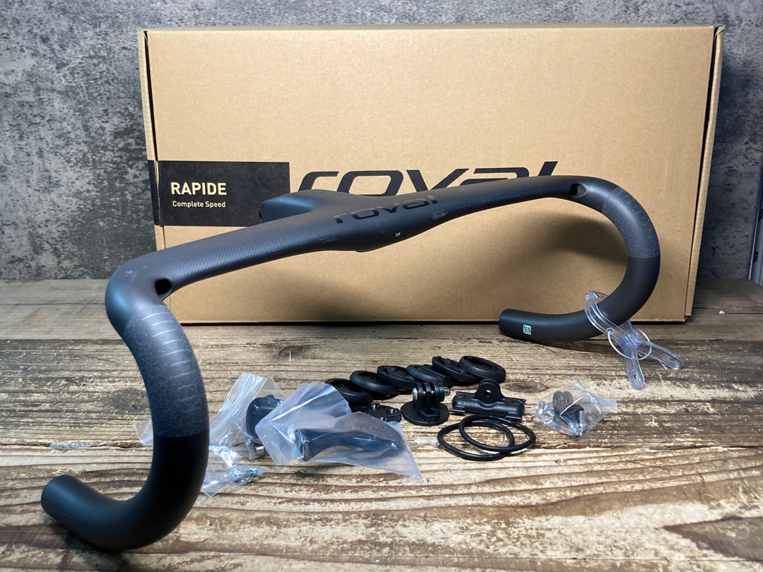JM375 ロヴァール ROVAL RAPIDE RD COCKPIT 一体型 カーボン ドロップハンドル Φ31.8 400/90MM