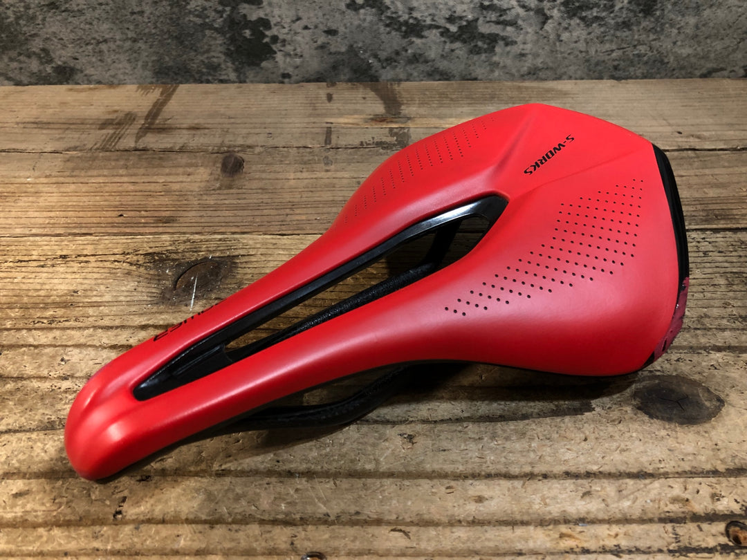 KH492 スペシャライズド SPECIALIZED S-WORKS POWER CARBON サドル 赤 factCARBON レール 155mm
