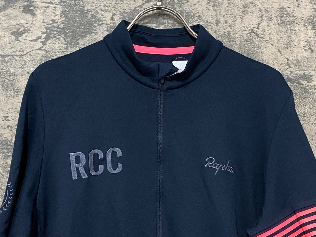 KK538 ラファ Rapha RCC CLASSIC JERSEY 半袖 サイクルジャージ 紺 L