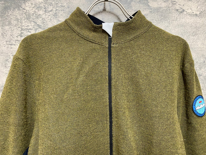 JP997 カフェドシクリステ Cafe du Cycliste MARGUERITE MAN 長袖 サイクルジャージ オリーブ XL 裏起毛