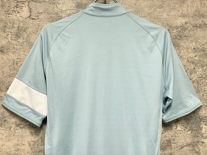 KM068 ラファ Rapha CORE JERSEY 半袖 サイクルジャージ 水色 S ※裾内側ほつれ強のためジャンク