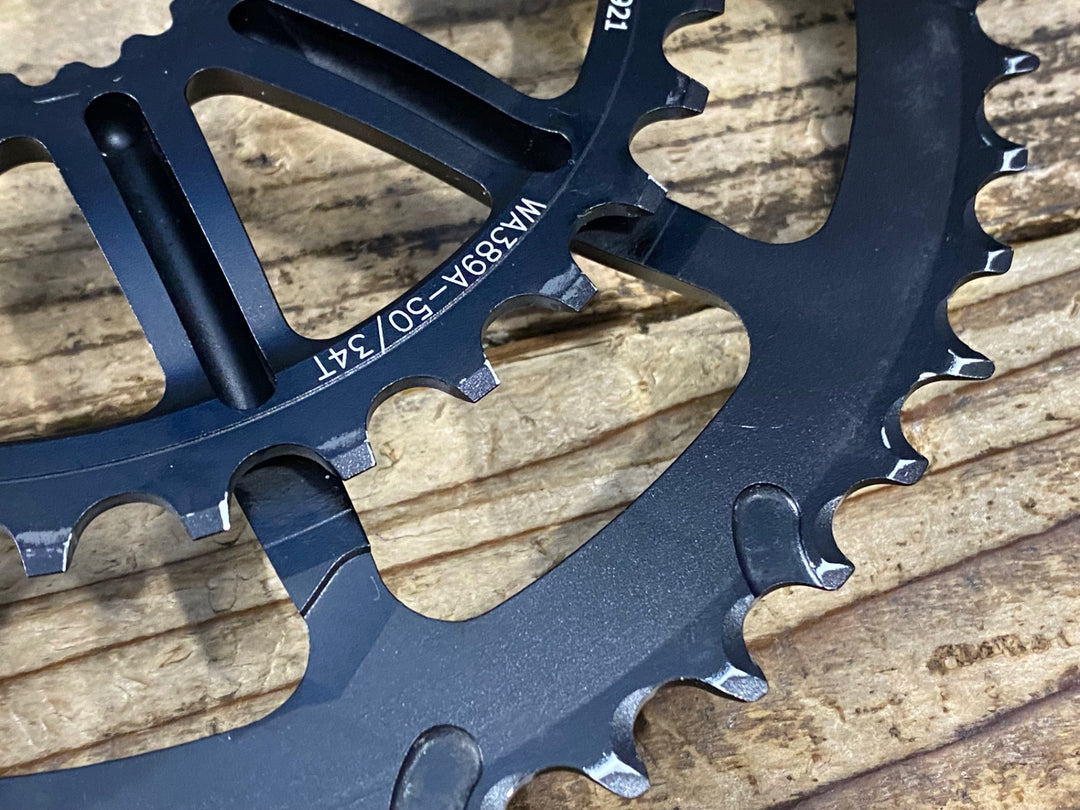 JS017 ホログラム HOLLOWGRAM OPI SPIDERING SL チェーンリング 50/34T アウターインナー一体型