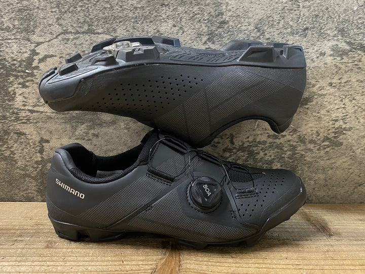 KB193 シマノ SHIMANO XC3 WIDE SH-XC300M L01 E ビンディングシューズ 2穴 BOA 黒 EU38