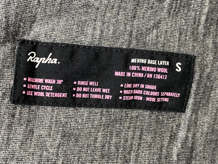 JO353 ラファ RAPHA MERINO BASE LAYER 長袖ベースレイヤー S グレー