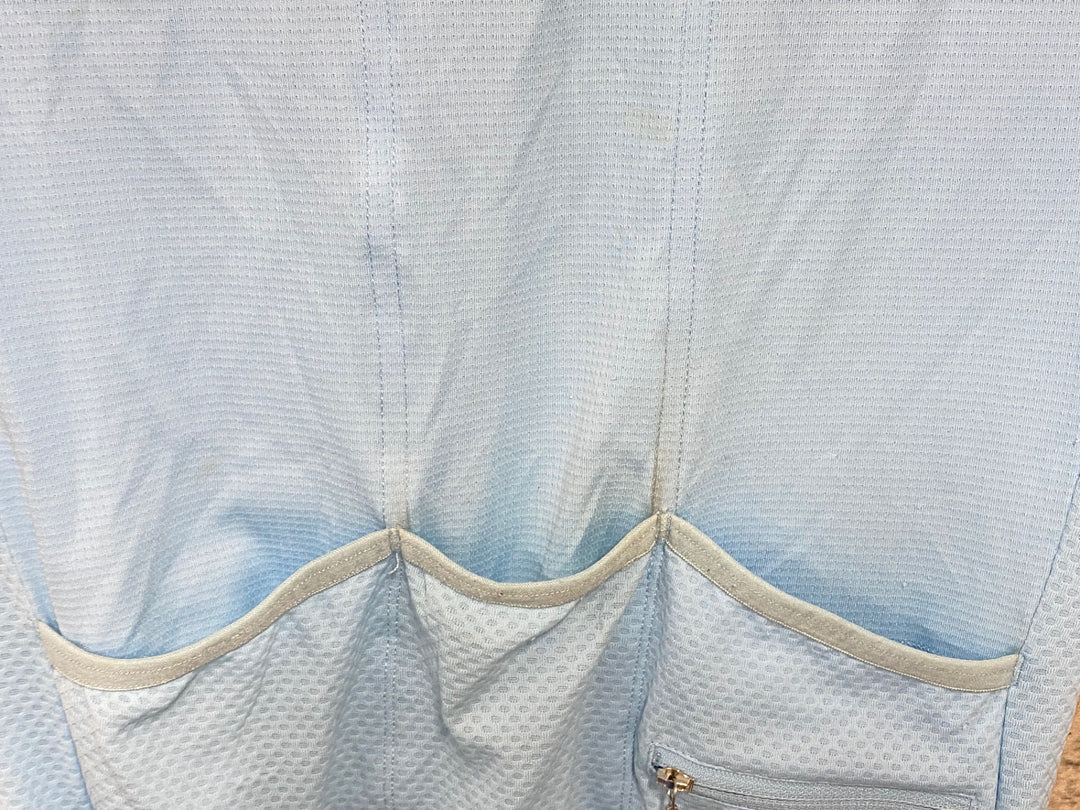 KB269 ラファ Rapha SUPER LIGHTWEIGHT JERSEY 半袖 サイクルジャージ 水色 XS ※裾ゴム伸び
