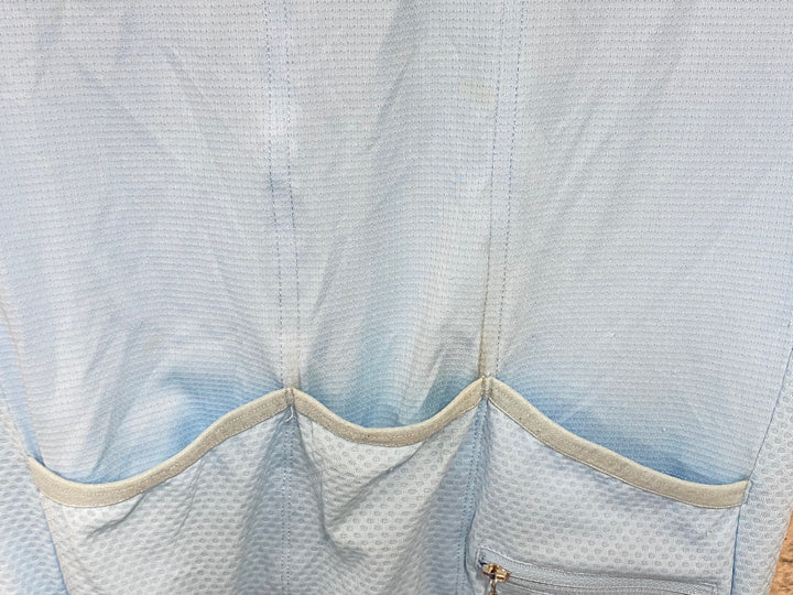KB269 ラファ Rapha SUPER LIGHTWEIGHT JERSEY 半袖 サイクルジャージ 水色 XS ※裾ゴム伸び