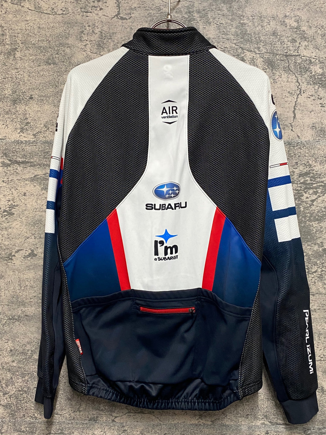 KA638 パールイズミ PEARL iZUMi 長袖 サイクルジャケット 白 黒 L 裏起毛 SUBARU