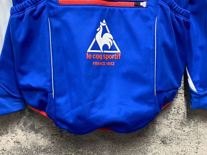KA119 ルコックスポルティフ le coq sportif 長袖 サイクルジャケット 青 L 裏起毛