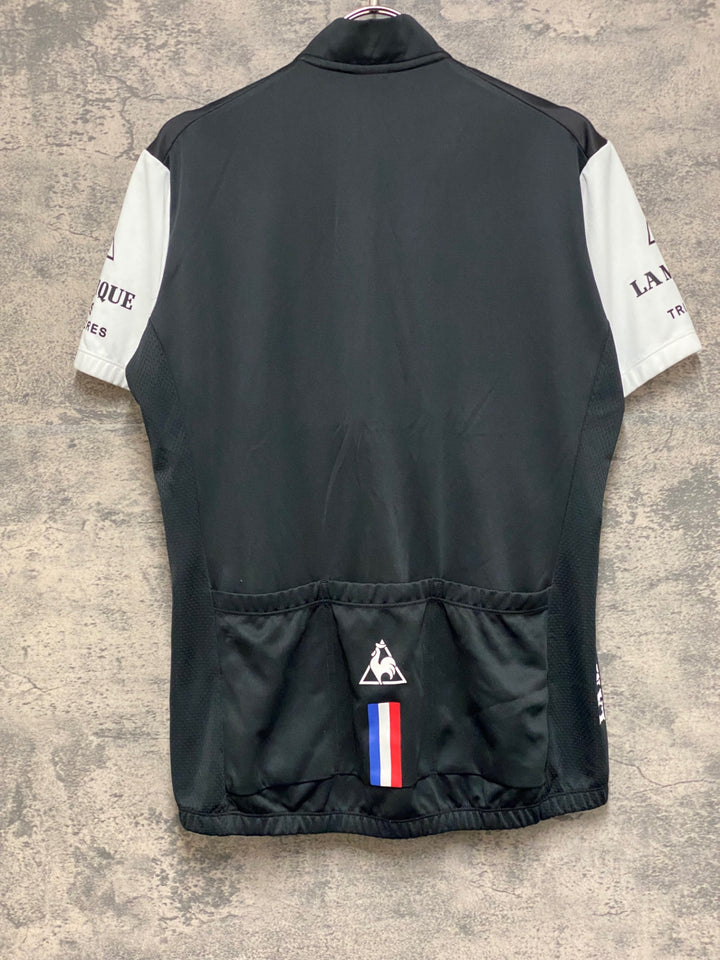 JN809 ルコックスポルティフ le coq sportif 半袖 サイクルジャージ 黒白 L