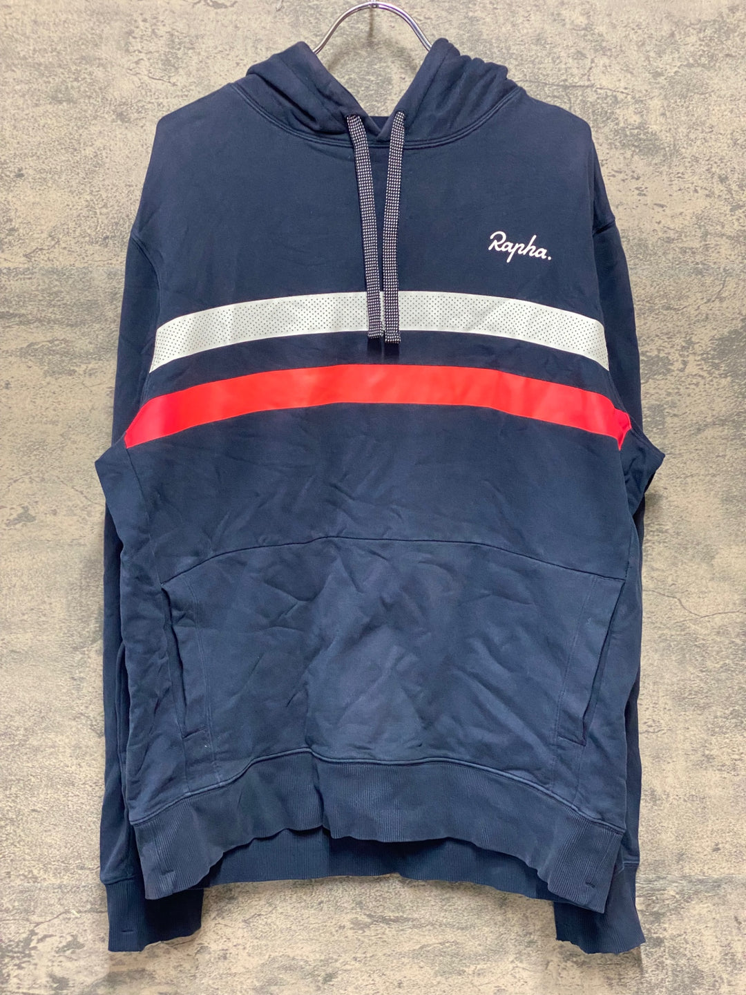 KG219 ラファ Rapha BREVET HOODIE フーディ 長袖 スウェットパーカー ネイビー XL